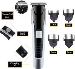 ZYRIAN Professional Rechargeble Hair Clipper Stainless Steel Powerful Motor Men Fully Waterproof Trimmer 45 min  Runtime 4 Length Settings