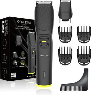 One Plus OP 501 Cordless Professional 7 in 1 Grooming Kit With Hook Hanger Washable Trimmer 120 min  Runtime 12 Length Settings