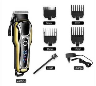 Missfox NEW KM-1990 Rechargeable With LCD Display Trimmer 240 min  Runtime 4 Length Settings