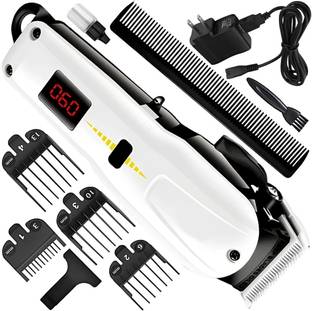Zemei Heavy Duty 2000mAh Battery Rechargeable Steel Blade Hair Clipper Beard Moustache Fully Waterproof Trimmer 240 min  Runtime 7 Length Settings