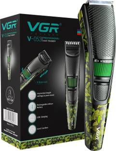 VGR V-053 Camouflage Professional Rechargeable Hair Clipper Trimmer 90 min  Runtime 20 Length Settings