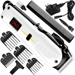 Zemei Heavy Duty 2000mAh Battery Rechargeable Steel Blade Hair Clipper Beard Moustache Fully Waterproof Trimmer 240 min  Runtime 7 Length Settings