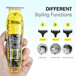 Ziddjeet X29 M853T Transparent Hair Clipper Power Display & Electric Trimmer for Men Fully Waterproof Trimmer 140 min  Runtime 3 Length Settings