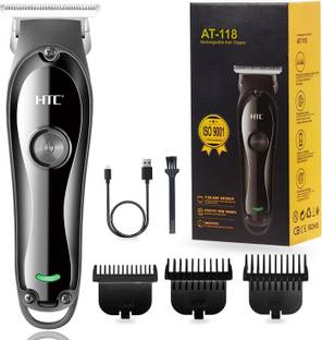 TRP Traders HTC AT-118 Professionals Trimmer And Haircut Rechargeable Beard And Moustaches Trimmer 90 min  Runtime 3 Length Settings