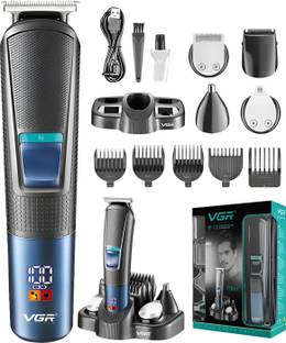 VGR V-108 Professional 10 in 1 Grooming Kit Trimmer 120 min  Runtime 7 Length Settings