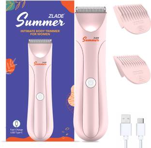 Zlade Intimate Body Trimmer for Women | Underarms, Bikini, Pubic Hair Removal Fully Waterproof Body Groomer 60 min  Runtime 5 Length Settings