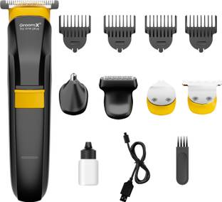 GROOMX GX1211 4 in 1 Cordless Professional Hair Trimmer Waterproof Trimmer 90 min  Runtime 5 Length Settings