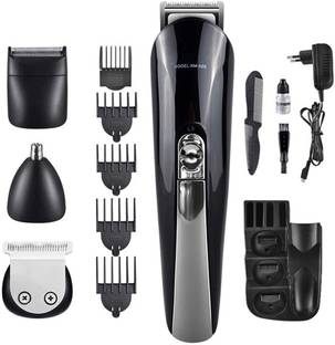 Kemei Rechargeable km-600 multi-functional 11 in 1 grooming kit shaver trimmer eyebrow trimmer nose trimmer hair clipper for men Trimmer 120 min  Runtime 11 Length Settings