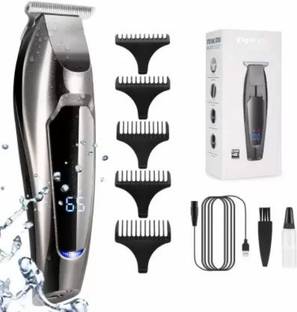 Geemy GM-6662 RECHARGABLE TRIMMER WITH LCD DISPLAY Trimmer 120 min  Runtime 4 Length Settings