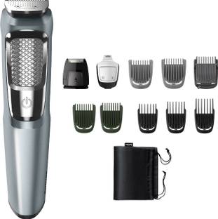 PHILIPS MG3760/33 Unique DualCut Tech |11 in 1 | Max Precision All-in One Trimmer 75 min  Runtime 9 Length Settings