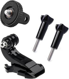 TECHYSPOT J-Hook Buckle Mount, Tripod Mount Adapter, 2 Screw Combo for GoPro, Smartphone Monopod Kit