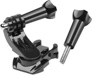 TECHYSPOT 360 Degree Rotatable J-Hook Buckle Base Vertical Surface Mount Adapter, 2 Screw Monopod Kit