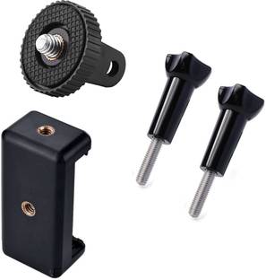 TECHYSPOT Mobile Holder, Tripod Mount Adapter, 2 Screw Combo for Smartphone Vlogging Monopod Kit