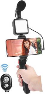 istylei Vlogging Kit with Remote, Mic, Tripod Stand, LED Light, Phone Holder Monopod Kit, Tripod Kit