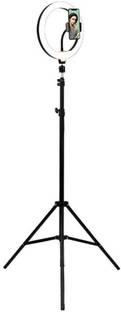 OneXsale 18-inch LED Ring Light Selfie Light Ring with Tripod Stand and Phone Holder Monopod