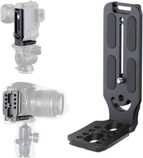 GiftMax L-Bracket Camera Stabilizer Dual Horizontal and Vertical Plate Tripod Ball Head