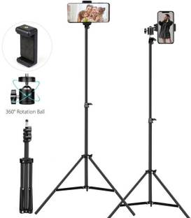 SHUDAUSHI 210cm Stand for Ring light, Photography, Live Streaming DSLR Camera Tripod Ball Head, Tripod Kit