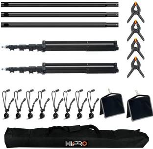 VTS Photo Video Studio Backdrop Stand with 8 Spring & 4 Clips,8.5ft x 9ft Background Tripod Bracket