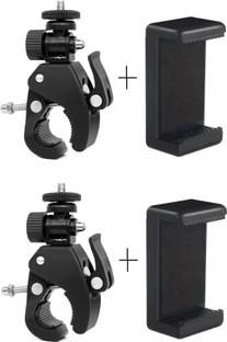 RETRACK Bike Bicycle Motorcycle Handlebar 1/4''Thread Mount + Bracket For Mobile & GoPro Tripod Clamp, Tripod Bracket