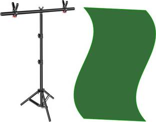 Vistook T-Stand With 6ftx9ft P-Green Photography Screen With 2 Clamp & Carry Bag Tripod Clamp