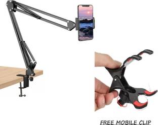 Like Star Foldable Phone Tablet Arm Mount Desk/Bedside, Adjustable Long Arm Tablet Stand Tripod Clamp