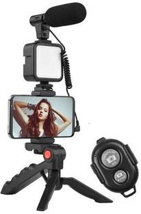 MADSWAS Portable Vlogging Kit Video Recording Equipment with Tripod Fill Light Mic M20 Tripod Kit, Monopod Kit