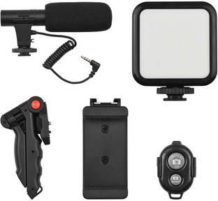 GUGGU E45_Video kit Complete Vlogging Kit with Bluetooth Remote & LED Light Tripod Kit