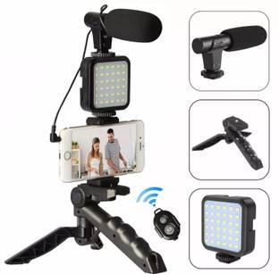 smooth life Vloging Tripot Kit With Led Light, Mic, Phone Holder,tripod Compatible Tripod Kit