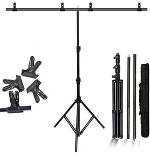 MVPRO T-Shape Background Backdrop Support Stand Kit:9 FT. Height Adjustable Stand Tripod Kit