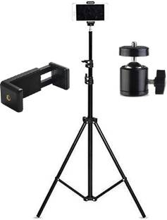 shipsify 7 Feet Adjustable Tripod Stand with Rotating Ball Head and Mobile Clip Holder Tripod Kit