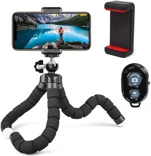 Action Pro Adjustable Mini Tripod with Phone Holder & Bluetooth Remote For All Mobile Phone Tripod Kit
