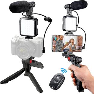 K V ELECTRONICS RGB Vlog Kit for Recording/YouTube/Reels & Photography Tripod Kit