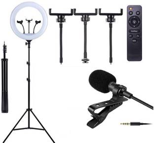 FKU BD-460 Ring Light 46CM & 8 Feet Tripod Stand 55W LED Ring Light,Remote, MIC Tripod Kit
