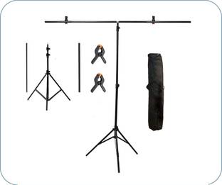PICPRO 6ft x 6ft Mini T-Stand with Holding Clips for Background Photo & Videography Tripod Kit