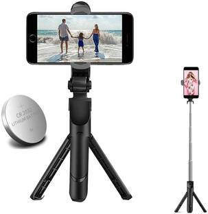ANY KART XT-02 Selfie Stick Extendable Selfie Stick with Tripod Stand with extra cell Tripod Kit, Monopod, Tripod, Tripod Bracket