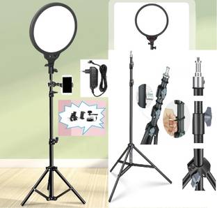 FKU NEEPHO PL26CM Led Round Panel Light with 7 FEET Tripod N Phone Holder Tripod Kit