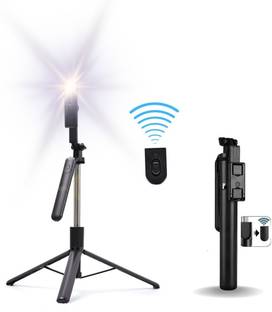 CRAZY BAR R16-S Super long selfie stick with adjustable handle & SINGLE LIGHT BT Remote Tripod, Monopod Kit, Tripod Kit, Monopod