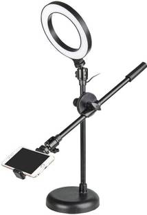 Techzere Overhead Shooting Tripod with 16 Cm USB LED Ring Light & Mobile Holder Tripod