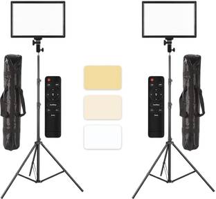 eloies 2nos 19inch Panel Studio Light Kit 90watt | remote control & 9 foot heavy-duty Tripod