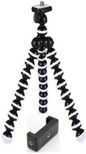 SANNO WORLD Fully flexible Portable & Foldable Camera & Mobile Tripod with Mobile Clip Tripod, Monopod, Monopod Kit, Tripod Ball Head, Tripod Bracket