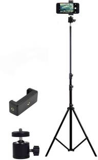 BASS BLING 7Ft Big Tripod Portable & Adjustable stand with Clip Holder & 360 Degree Rotate Tripod, Tripod Ball Head