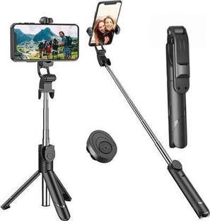 ARHURB High Quality 3in1 Selfie Stick multi-function Wireless Bluetooth XT-01 , XT-02 Selfie Stick with Remote Shutter 360 Rotate Extendable Handheld Foldable Mini Tripod Stand Foldable, selfie stick, tripod, bluetooth shutter for Smartphones Professional Remote Control Selfie Stick Monopod Kit, Tripod Tripod