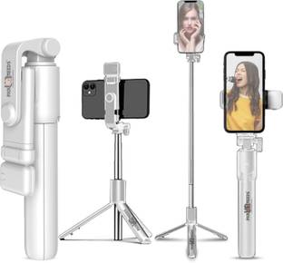 Pick Ur Needs Selfie Stick Stand Flash Light Tripod with Detachable Remote Bluetooth Tripod Tripod