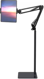 BROLAVIYA Tripod Floor Stand for 4'-11' inch, with Gooseneck Clip Lazy Arm Bracket for Both Mobiles and Tablets Tripod
