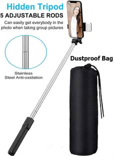 BUFONA Handheld Selfie Stick Holder With Remote,Carry Bag Bluetooth Selfie Stick Stand Tripod, Monopod, Monopod Kit, Tripod Kit, Tripod Bracket, Tripod Clamp