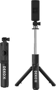 DEKOQ Selfie Stick Tripod, Extendable 3 in 1 Stainless Steel Tripod