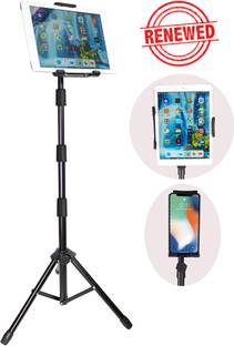BROLAVIYA (Renewed) Refurbished Mobile and Tablet Tripod Stand Home Office Stage Tripod