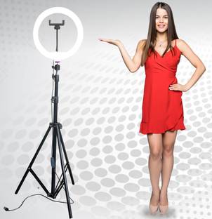 JAMMY ZONES 10"LED Ring Light with 7Ft Tripod Stand & mobile holder for reels,selfie J10 Tripod, Tripod Kit