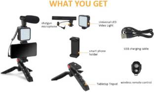 YAROH VID26-KIT69-Video Kit Vlogging Kit with Microphone Tripod for recording videos Tripod