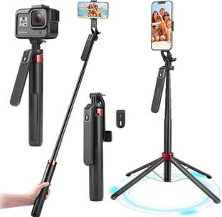 FKU Selfie Stick with Tripod Stand with Bluetooth Remote Tripod